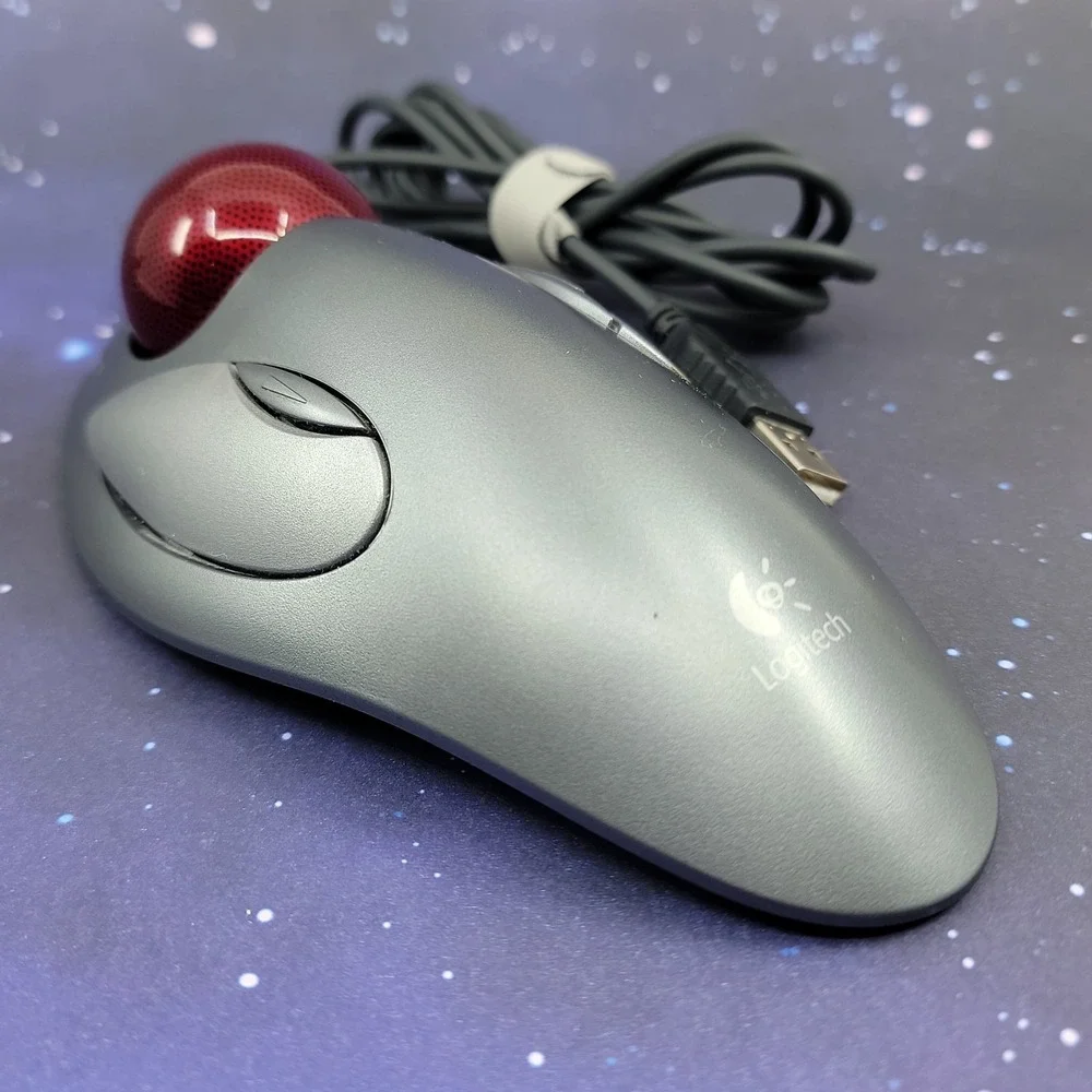 Logitech Logi T-BC21 Marble Ergonomic Ball Wired Mouse USB 810-000767